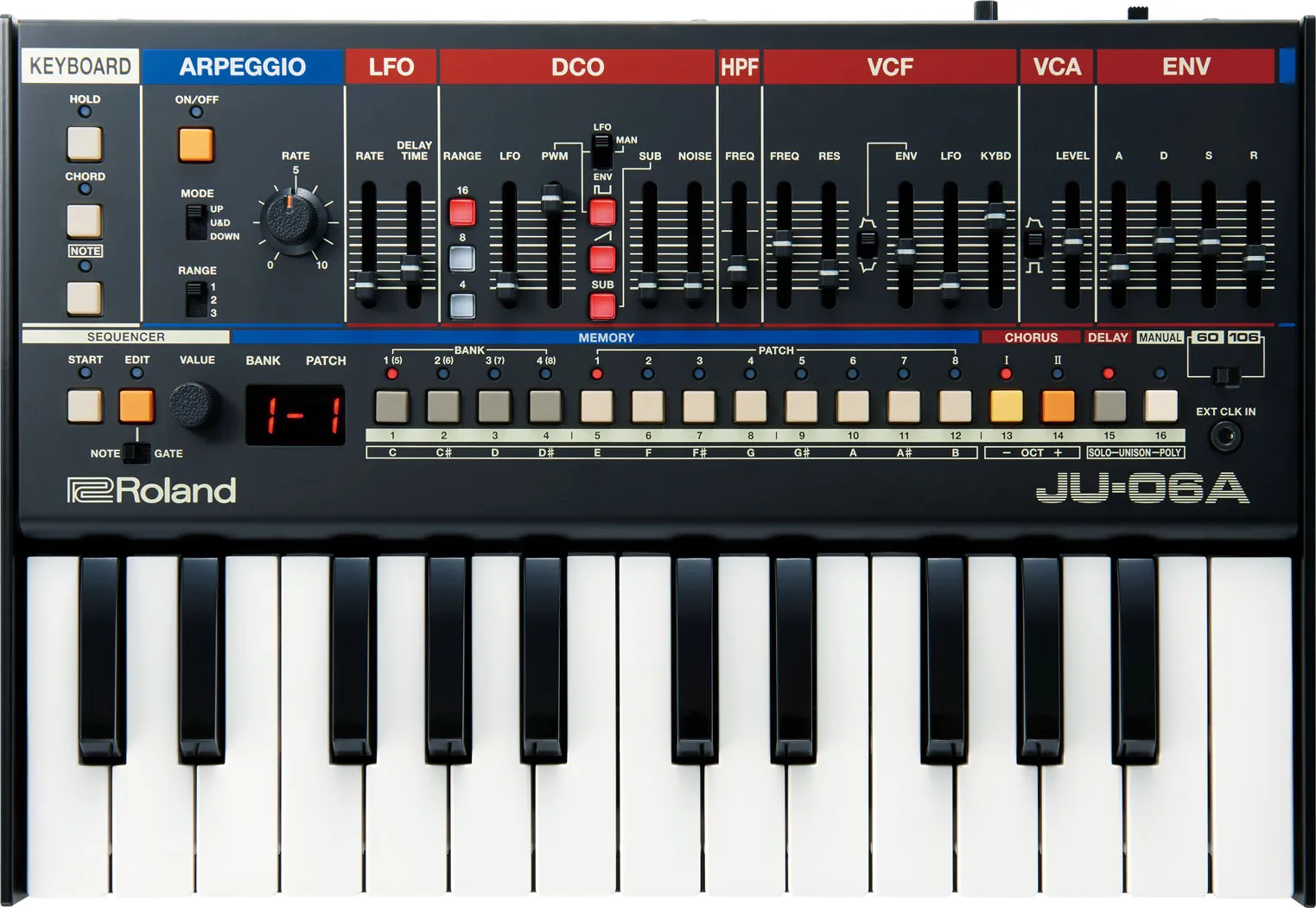 Roland JU-06A in studio setup