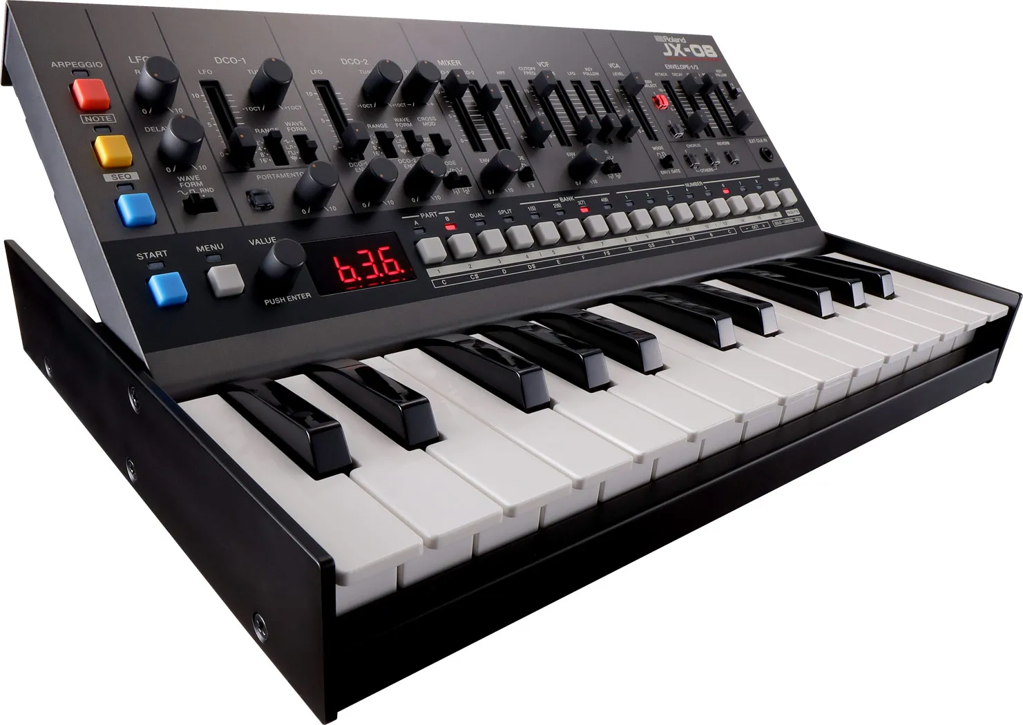 Roland JX-08 with Dock (Left View)